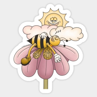 Sleeping bee Sticker